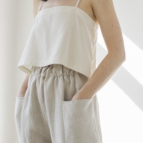 ✖️SOLD✖️ Ozma of California Heavy Laundered Linen, Oatmeal - M - Picture 6 of 9